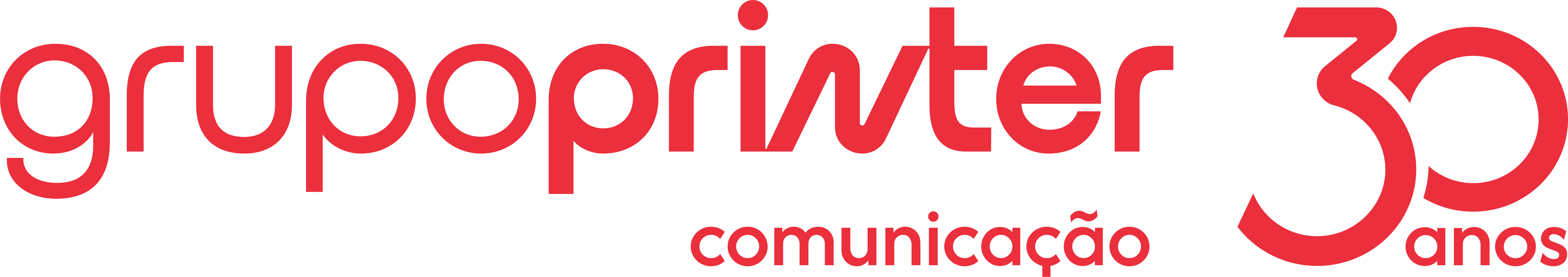 Logo vermelho · fundo branco