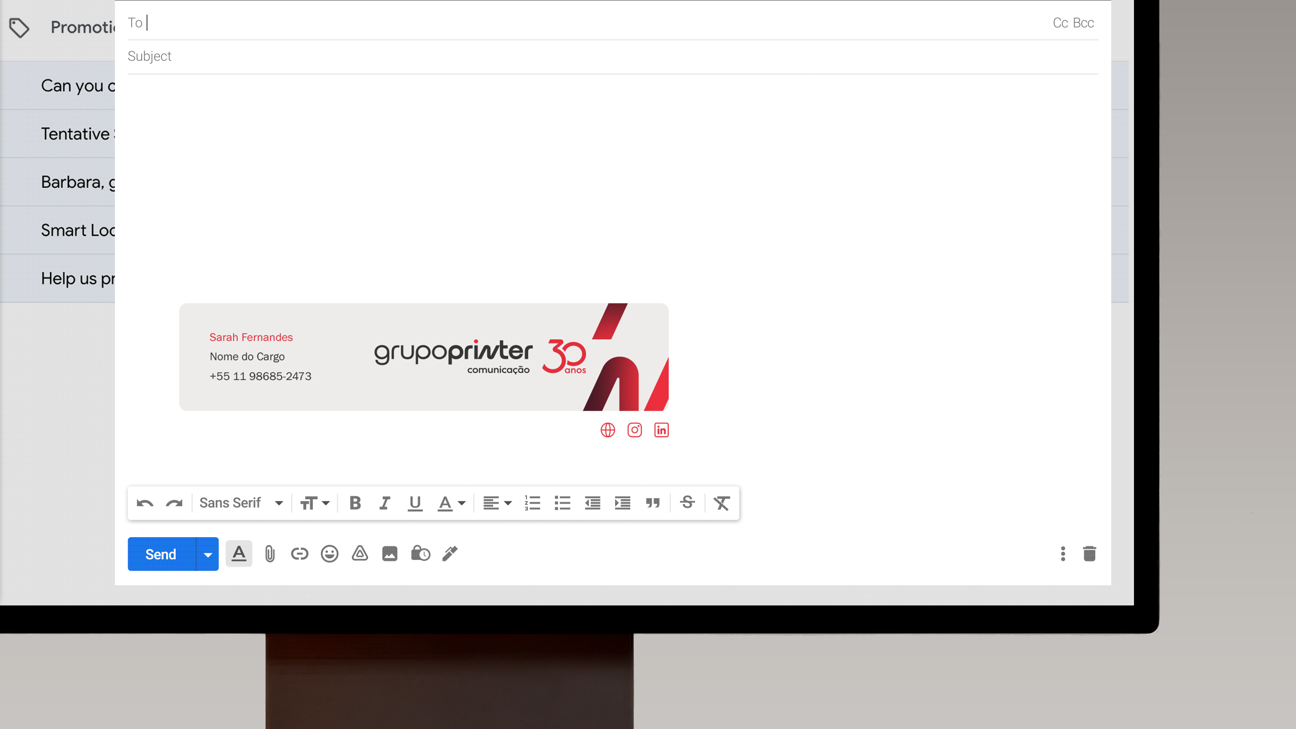 Assinatura de e-mail
